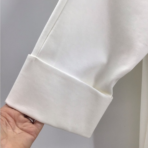 Joseph Ribkoff Classic Cocoon Jacket Coat Scuba Fabric Career Creme Size 14 - Picture 3 of 10